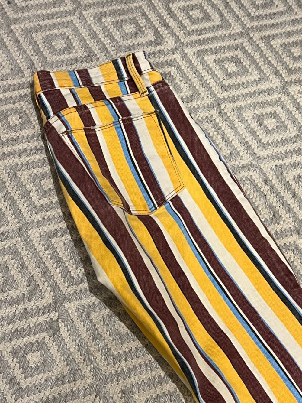 Frame Le High Straight Painterly Stripe Jeans - Picture 6 of 6